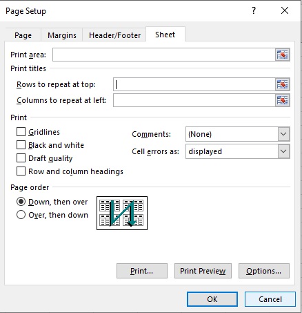 cara membuat judul tabel berulang di excel