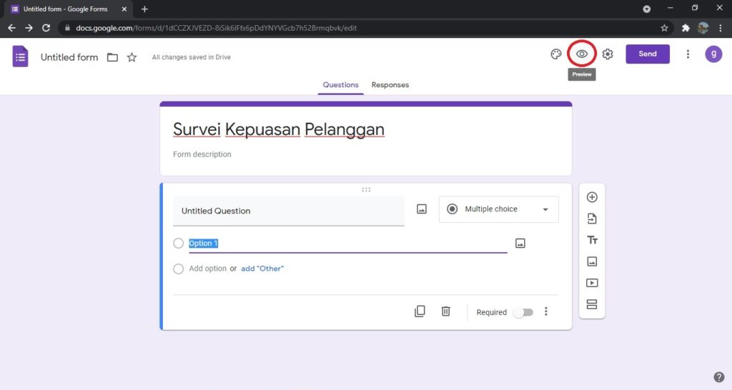 cara membuat kuesioner di google form